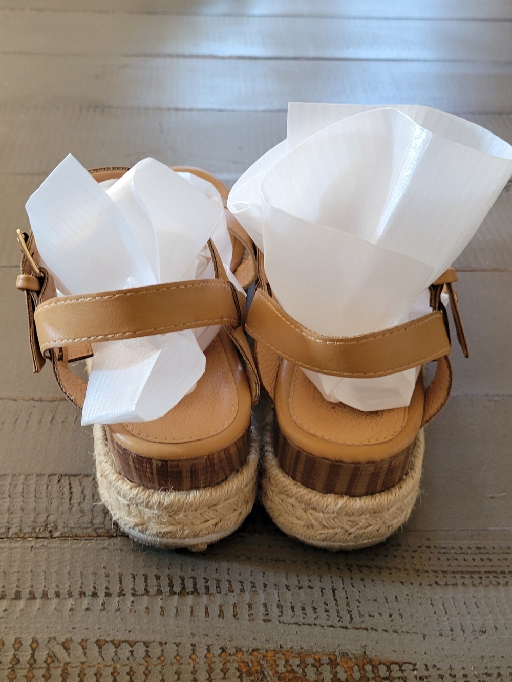 Wild Diva Tan Espadrille Platform Sandals - Picture 3 of 9